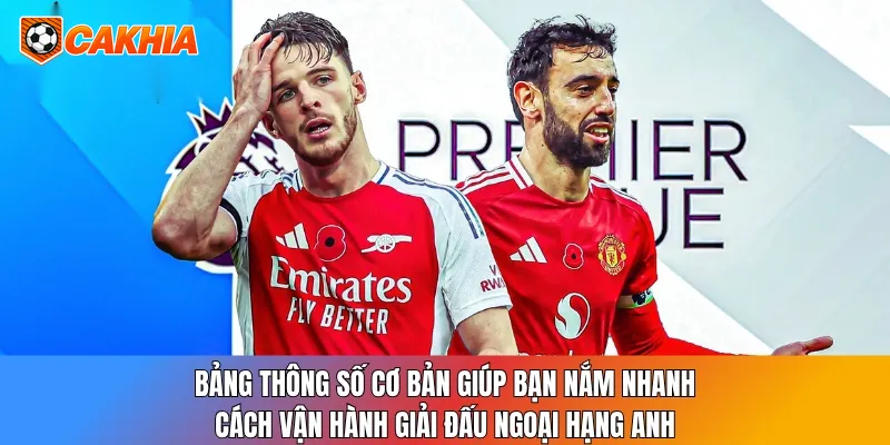 Bảng thông số cơ bản giúp bạn nắm nhanh cách vận hành giải đấu Ngoại hạng Anh