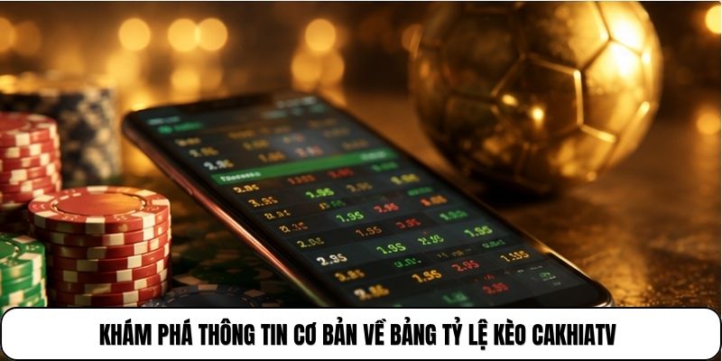 Tỷ Lệ Kèo Cakhiatv 1 Khám phá thông tin cơ bản về bảng tỷ lệ kèo Cakhiatv